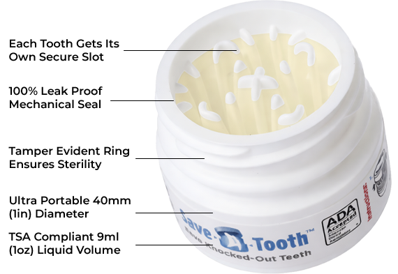 Save-A-Tooth emergency dental kit box